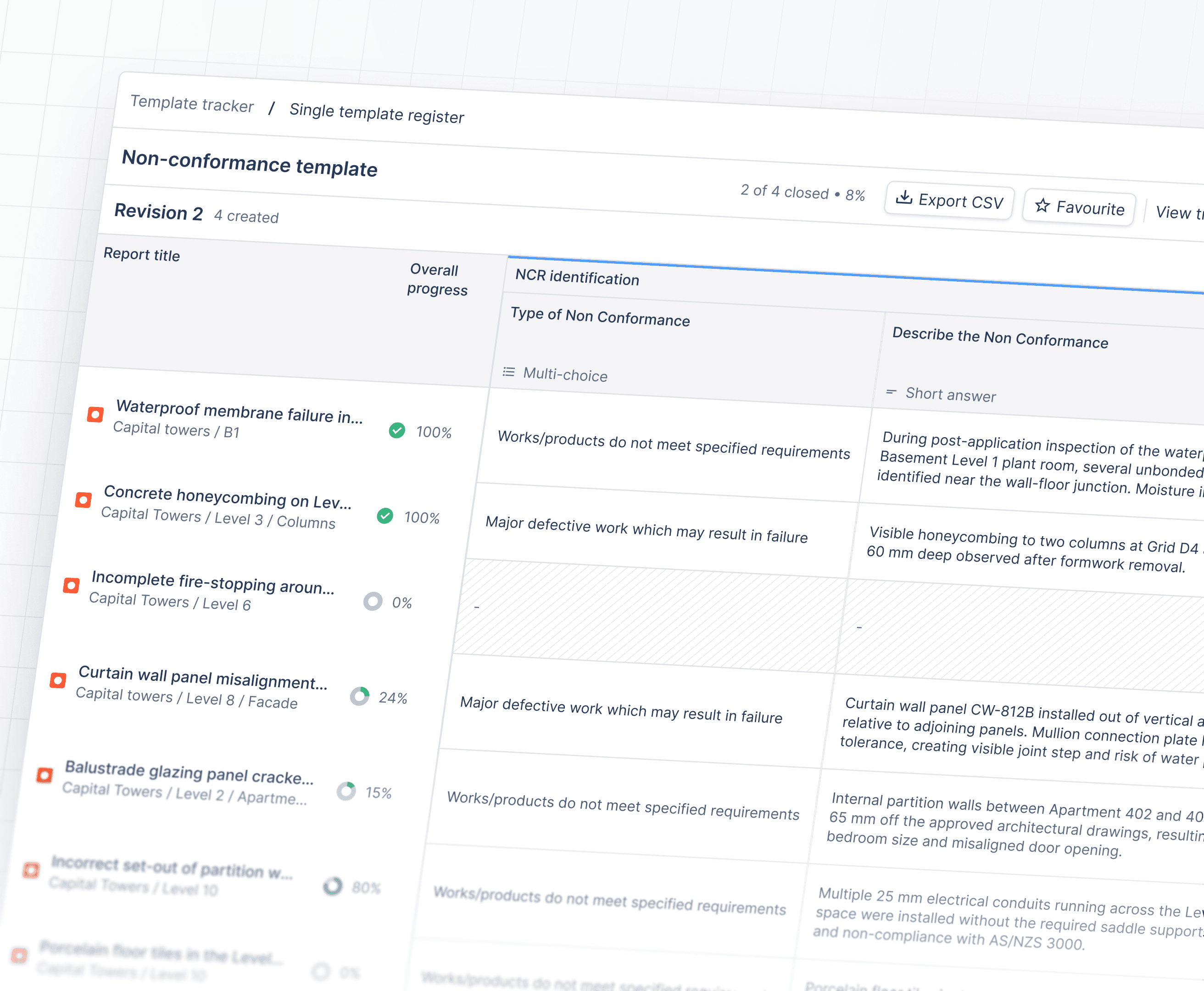 Rebuilding NCRs at Visibuild
